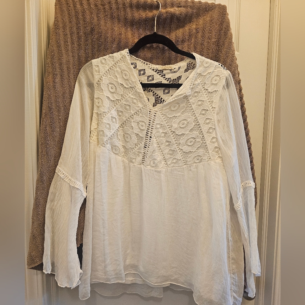 Lace Linen Blouse
